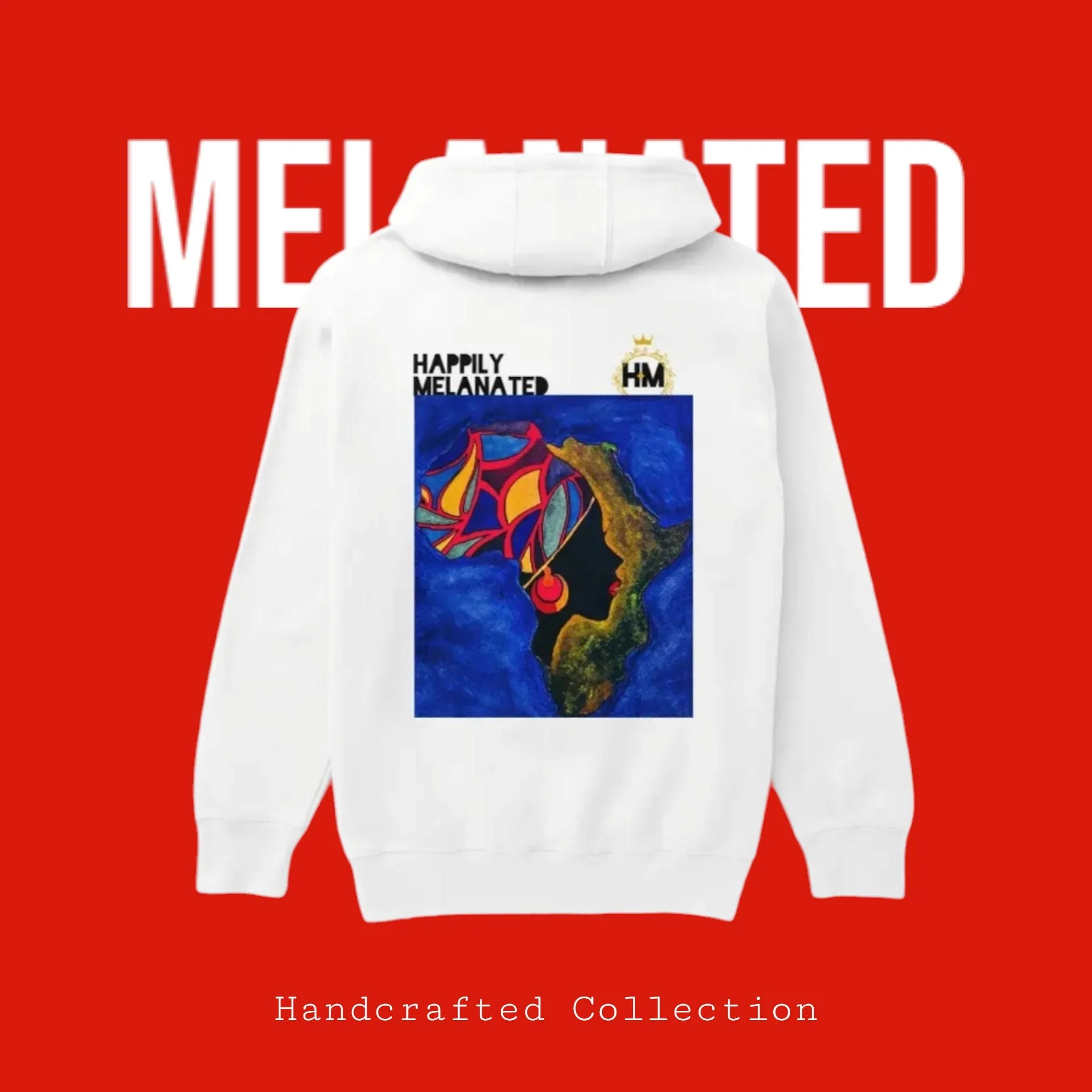 African-Inspired Unisex Hoodie, Handcrafted Unisex Streetwear, Bold Ethnic Motifs
