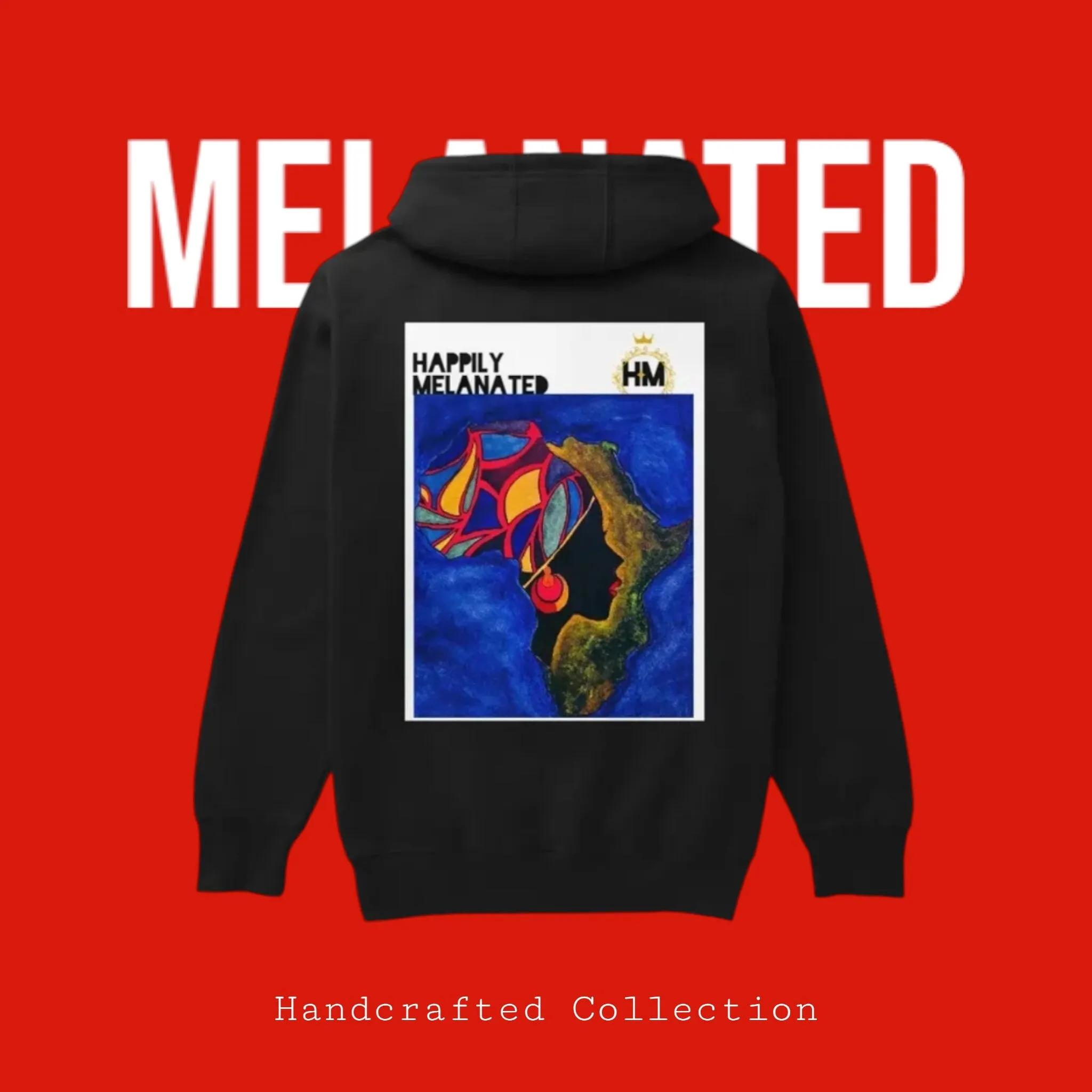 African-Inspired Unisex Hoodie, Handcrafted Unisex Streetwear, Bold Ethnic Motifs