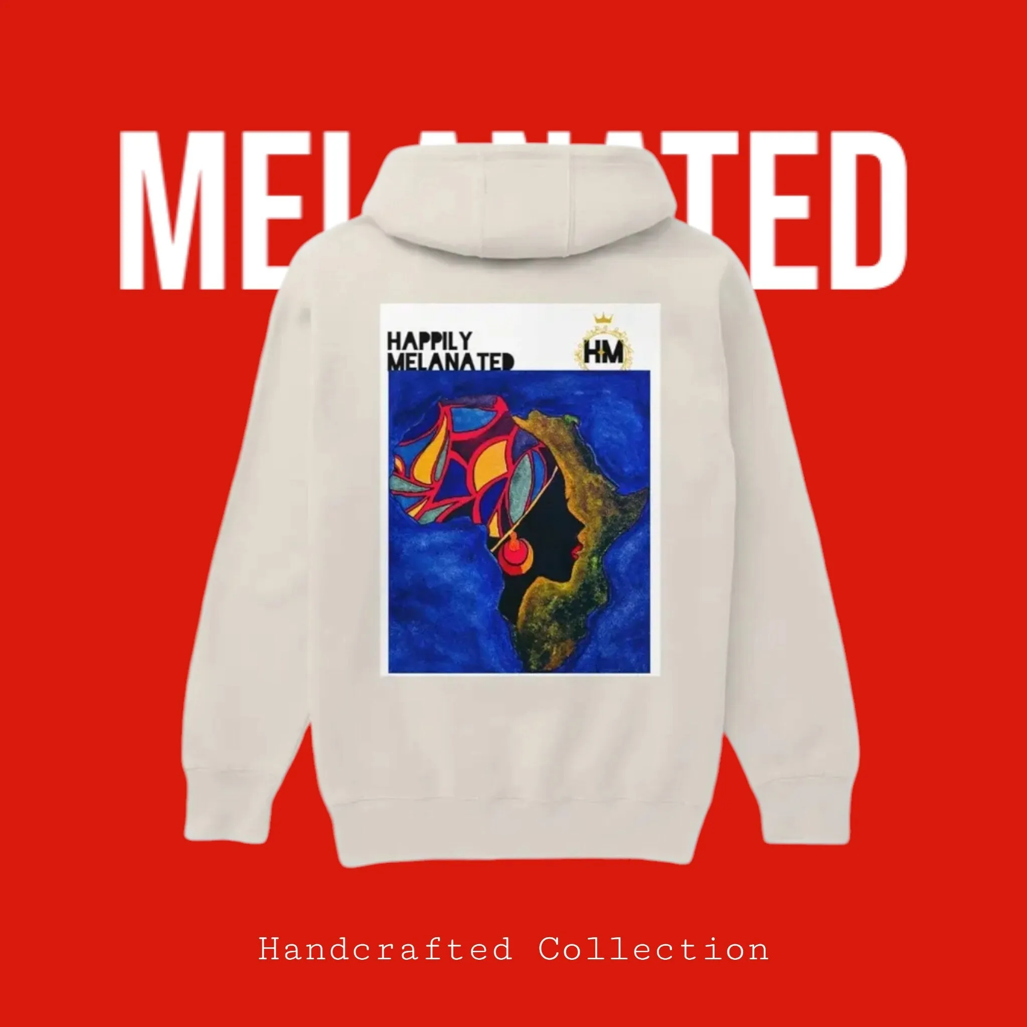 African-Inspired Unisex Hoodie, Handcrafted Unisex Streetwear, Bold Ethnic Motifs