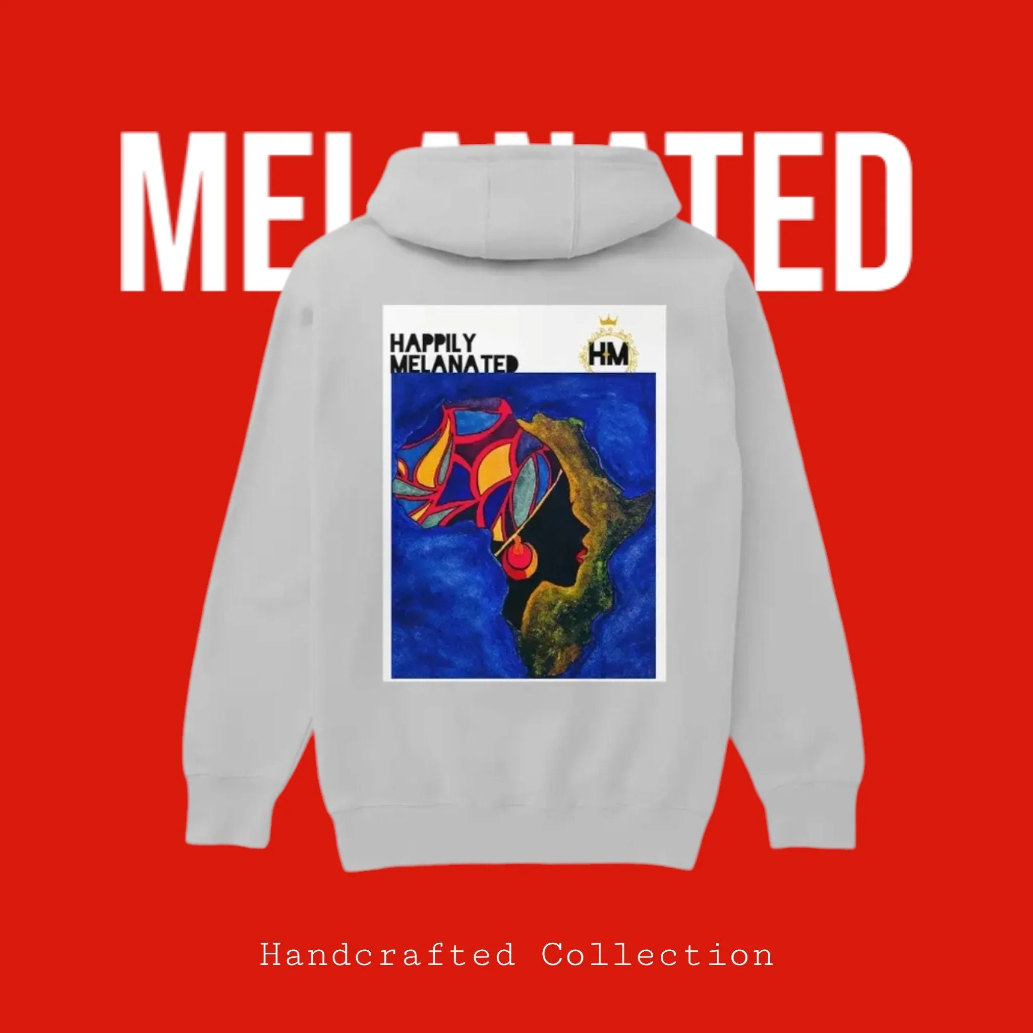 African-Inspired Unisex Hoodie, Handcrafted Unisex Streetwear, Bold Ethnic Motifs