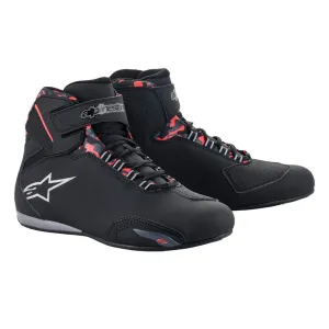 Alpinestars Sektor Waterproof Shoe Boots - Black/Dark Grey/Red Fluo