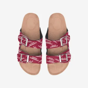 Arizona Cardinals Womens Mini Print Double Buckle Sandal