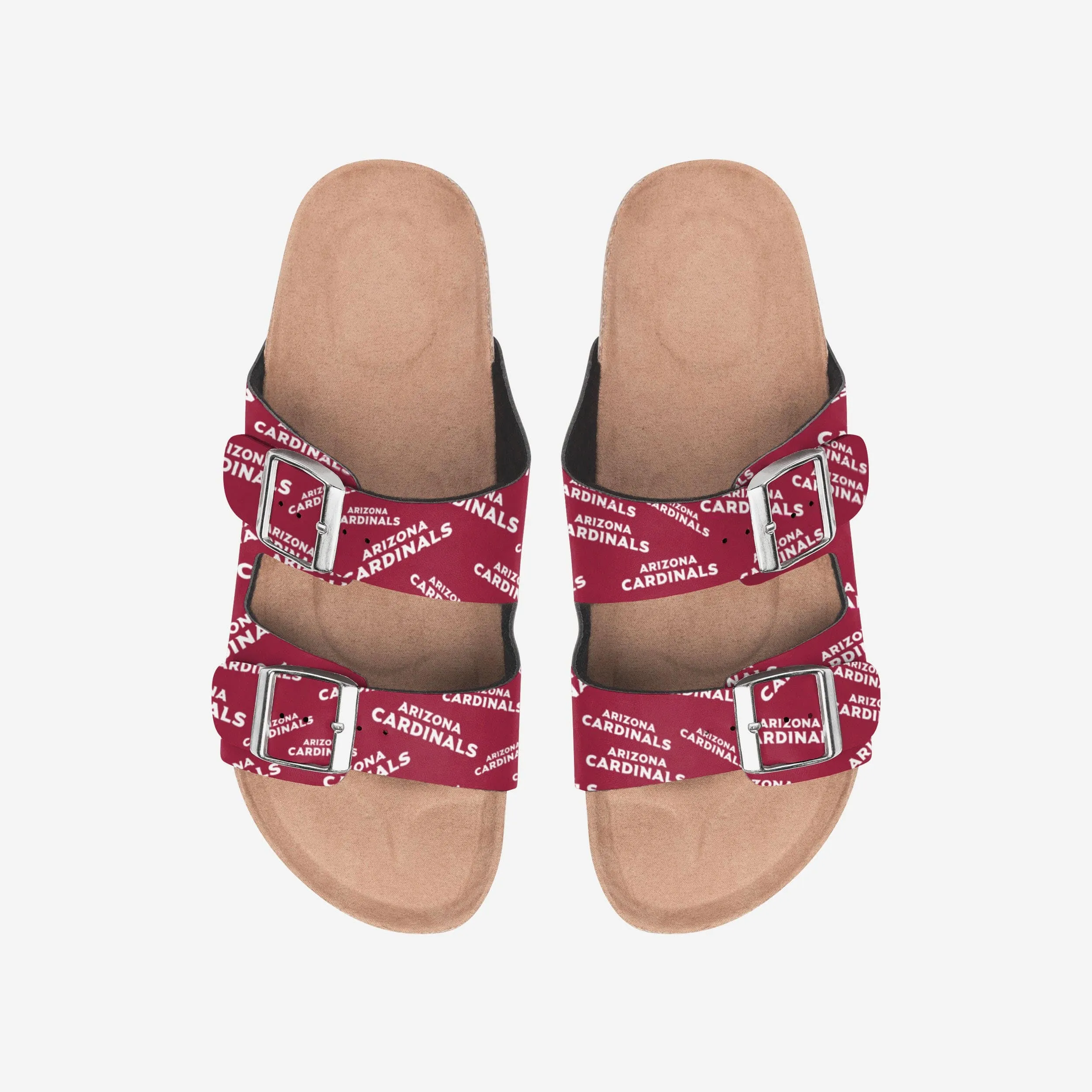 Arizona Cardinals Womens Mini Print Double Buckle Sandal