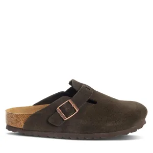 Birkenstock Boston Suede Clogs (Soft Footbed)- Mocha
