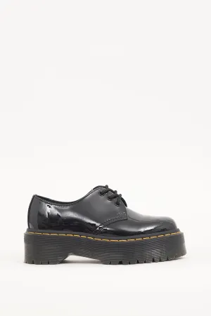 Black Patent Leather 1461 Platform Derby