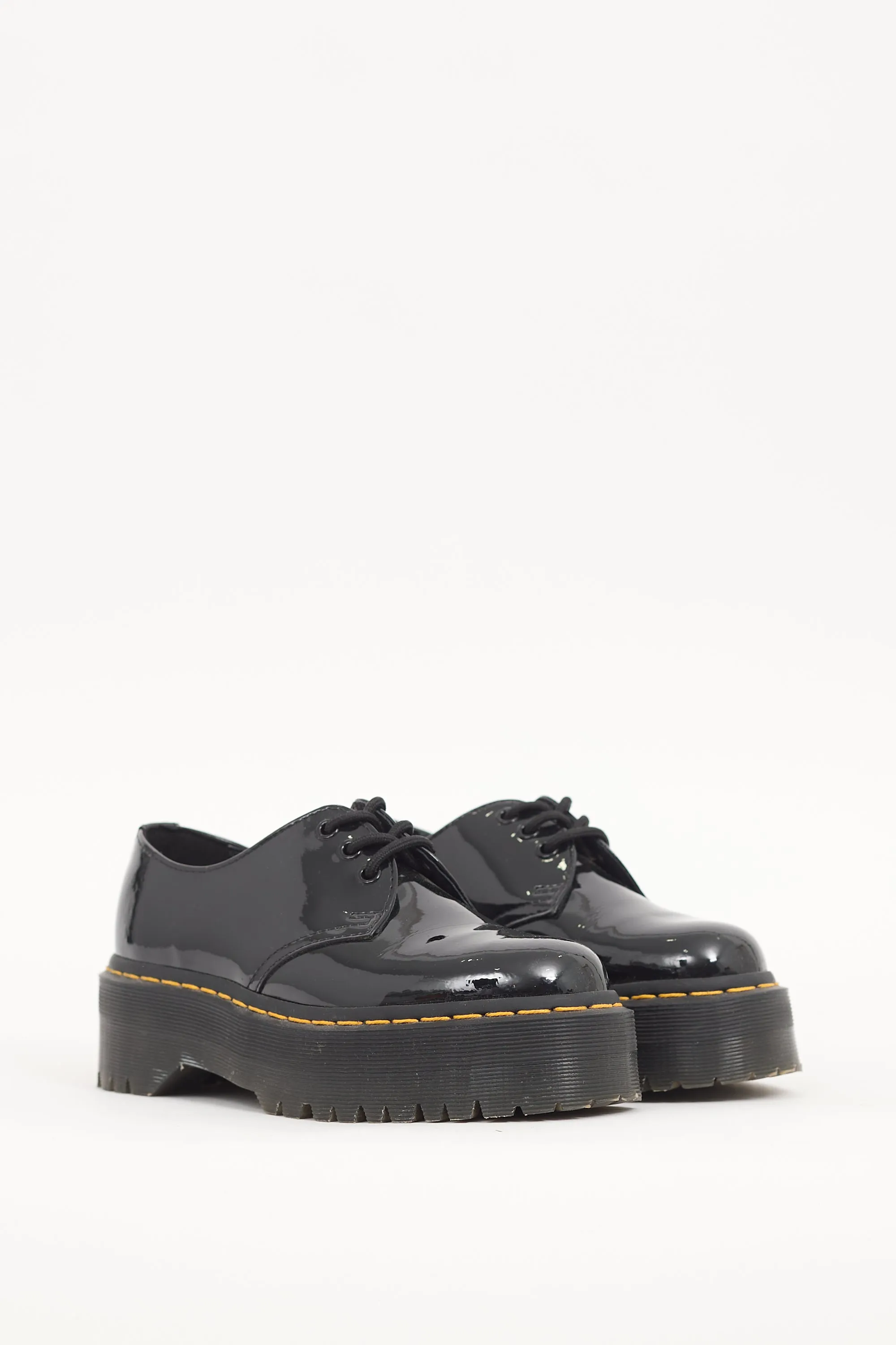 Black Patent Leather 1461 Platform Derby