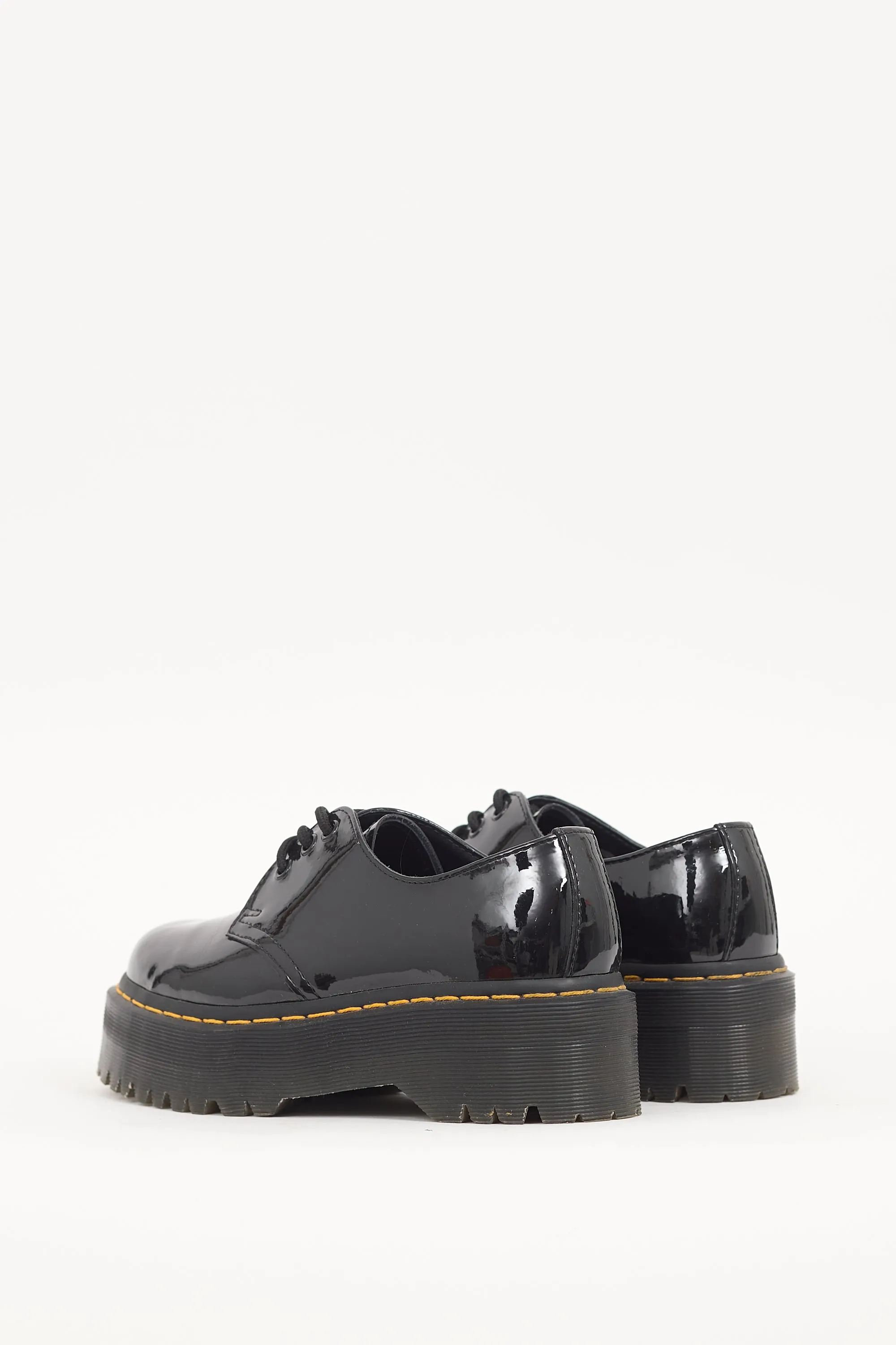 Black Patent Leather 1461 Platform Derby