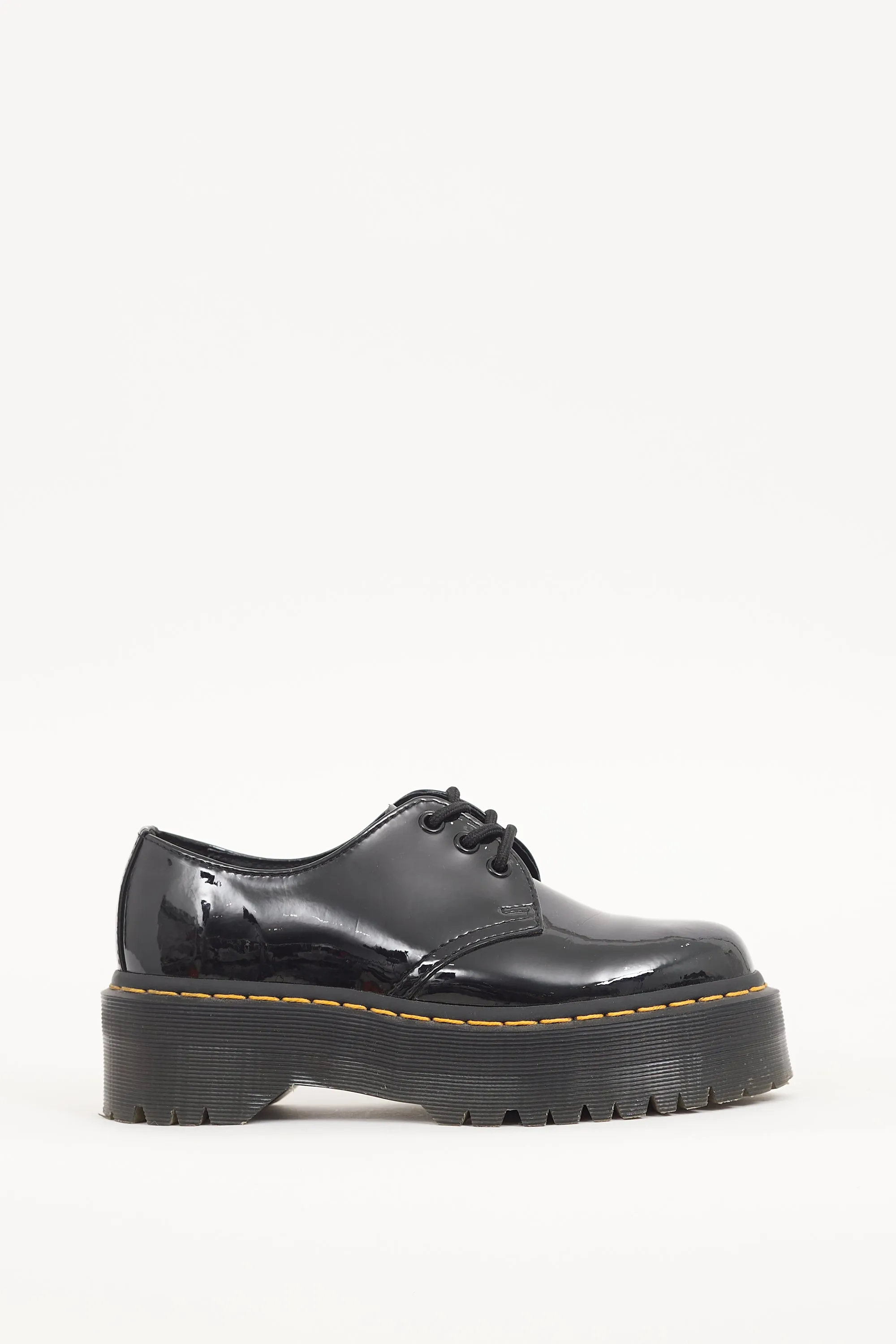 Black Patent Leather 1461 Platform Derby