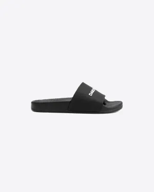 Black Reslider Logo Sandals