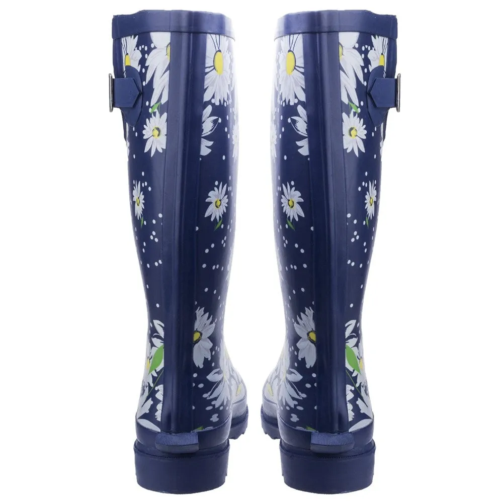 Burghley Waterproof Pull On Wellingtons Daisy