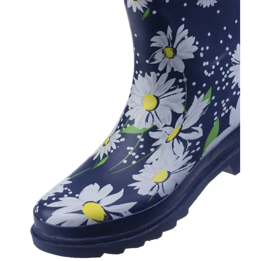 Burghley Waterproof Pull On Wellingtons Daisy