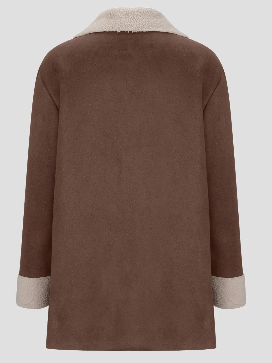 Casual Lapel Thickened Warm Fleece Lined Long Coat
