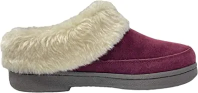 Clarks Womens Faux Fur Lined Clog Slippers Warm Cozy Indoor Outdoor Plush Slipper For Women