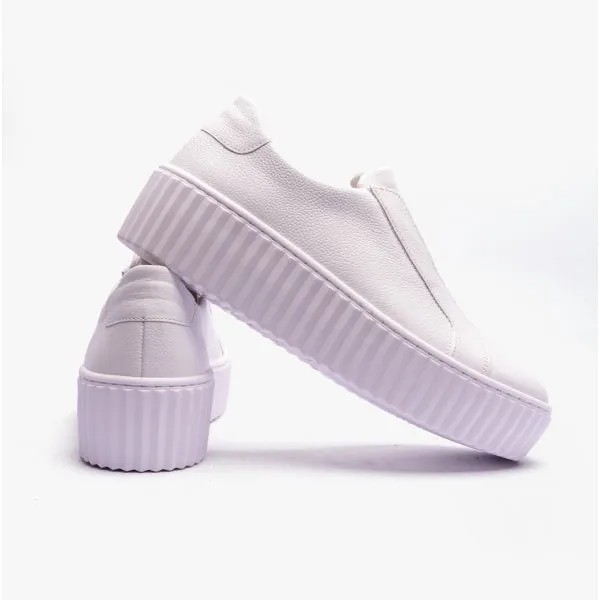 DEBRA Ladies Slip-On Trainers White