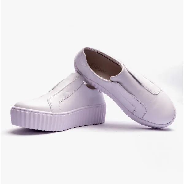 DEBRA Ladies Slip-On Trainers White