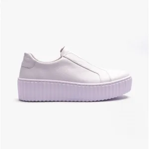 DEBRA Ladies Slip-On Trainers White