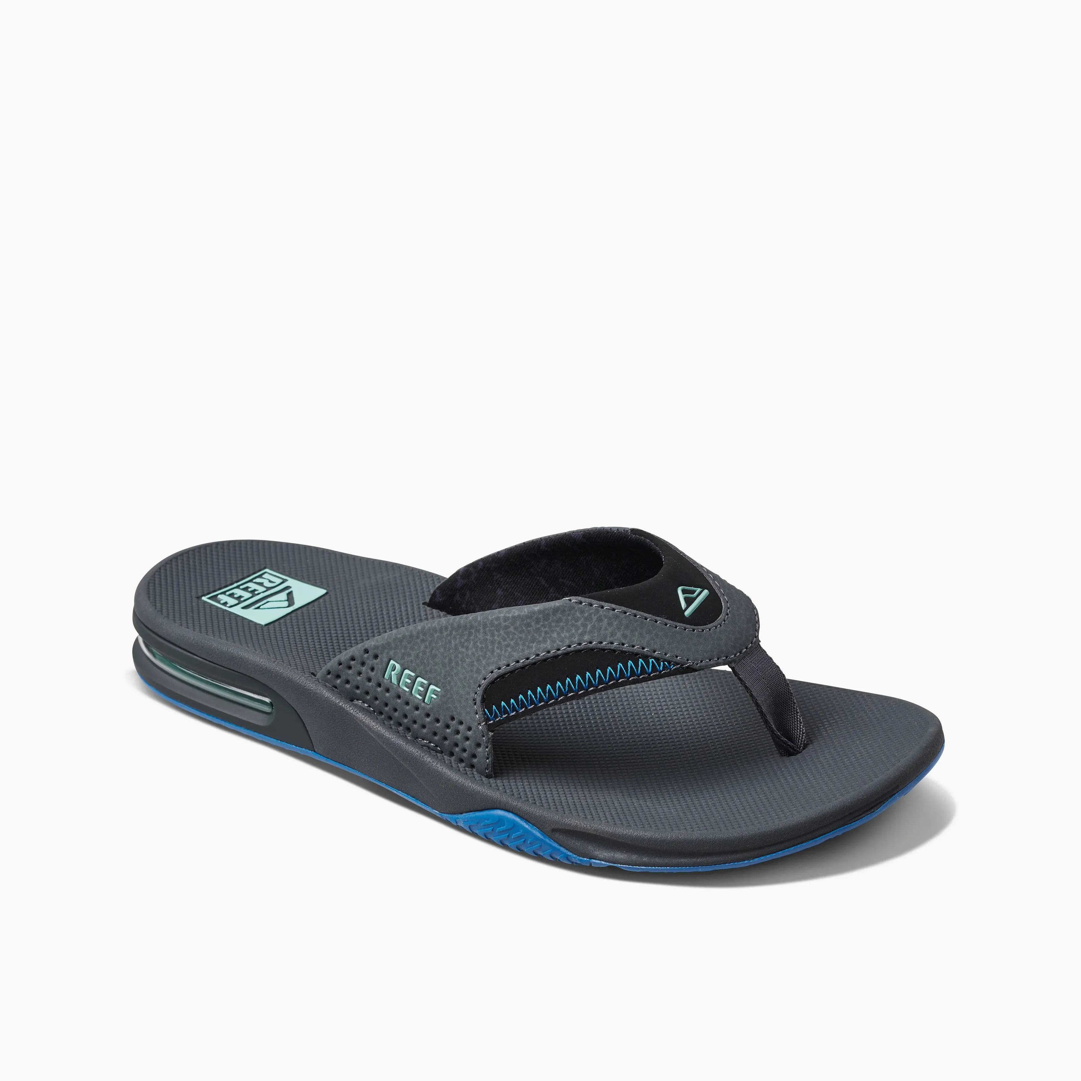 FANNING Mens Sandals Gunmetal/Ocean