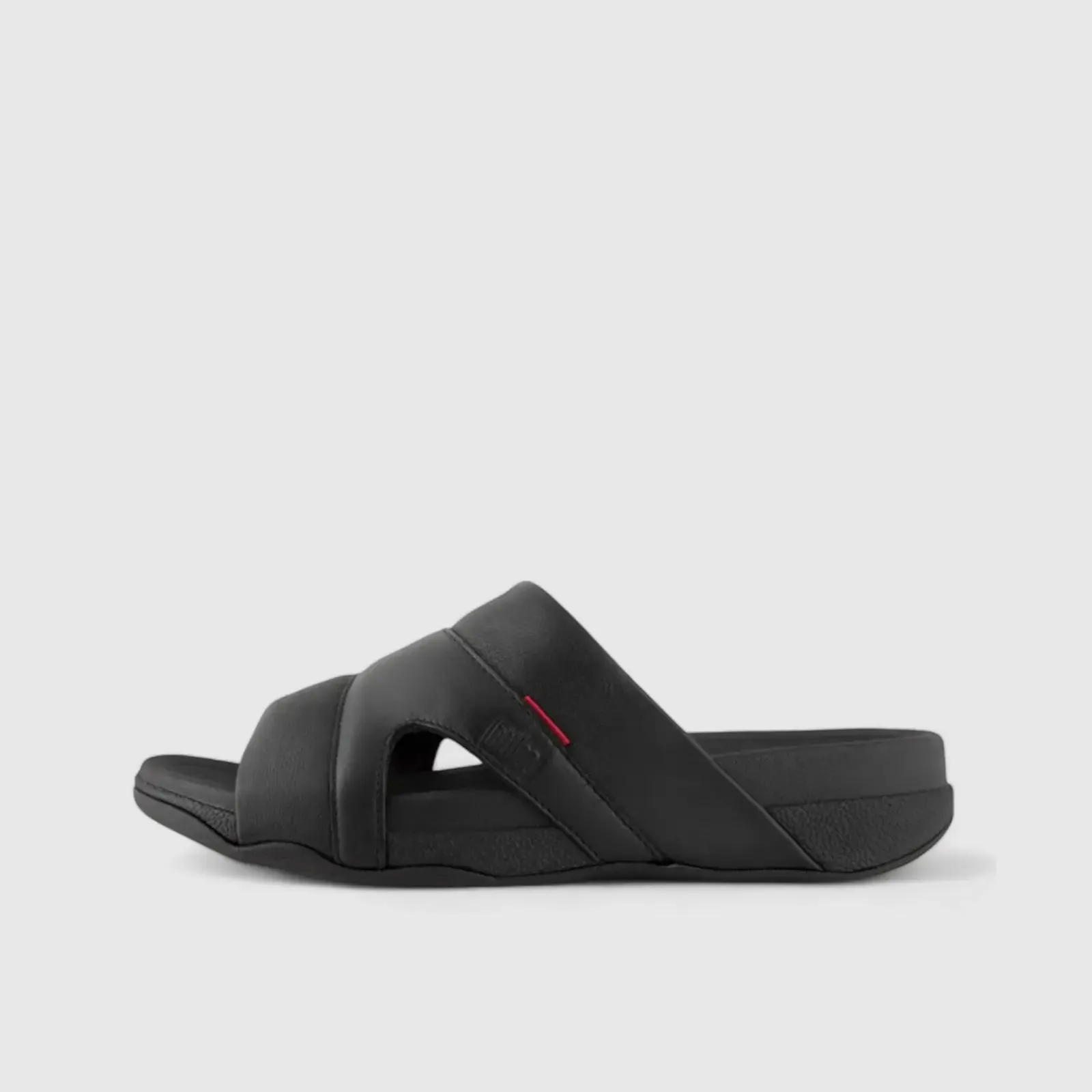 Fit Flops Freeway Pool Slide Leather Black L66-001