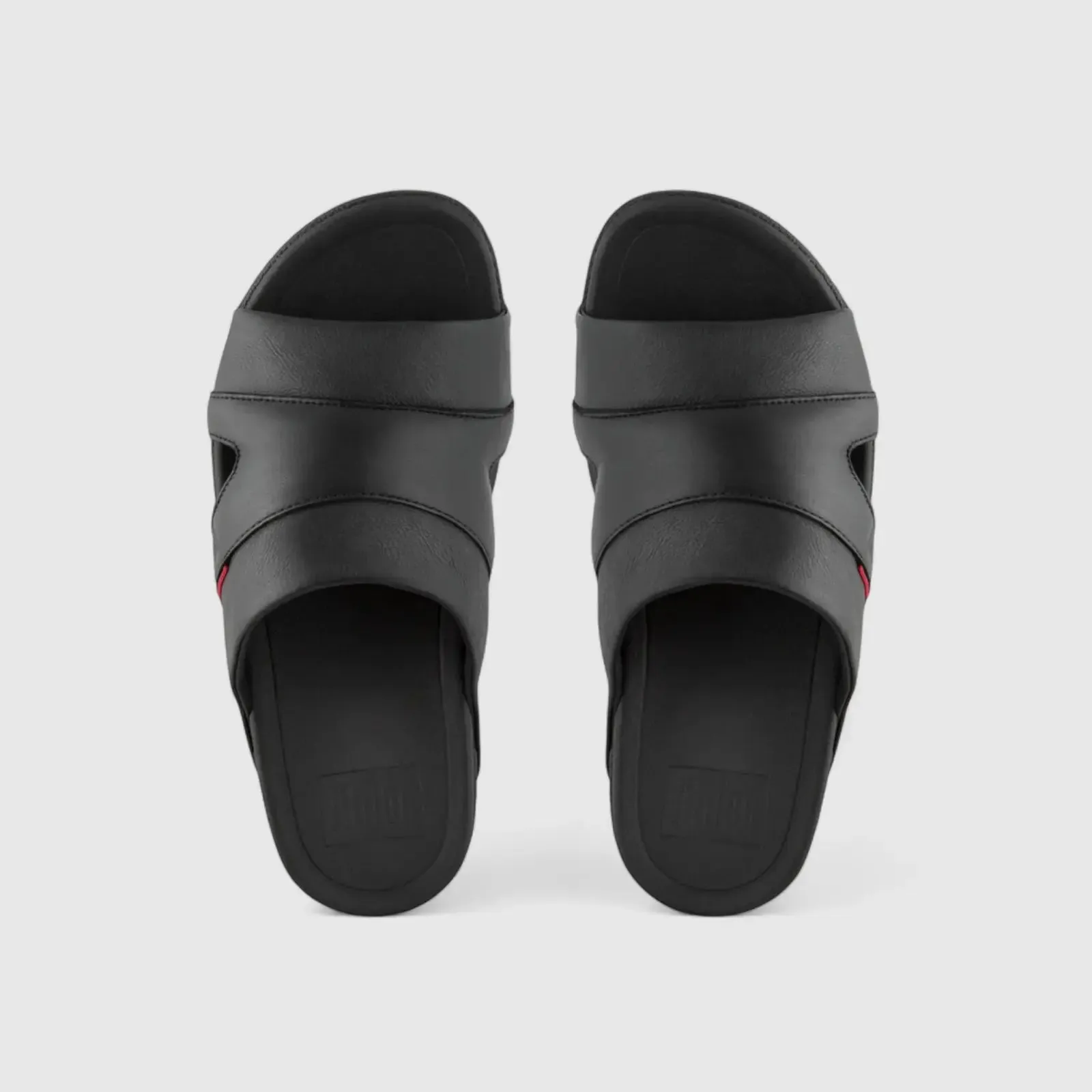 Fit Flops Freeway Pool Slide Leather Black L66-001