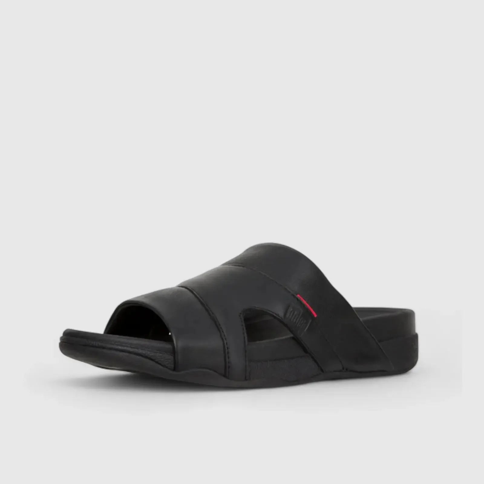 Fit Flops Freeway Pool Slide Leather Black L66-001
