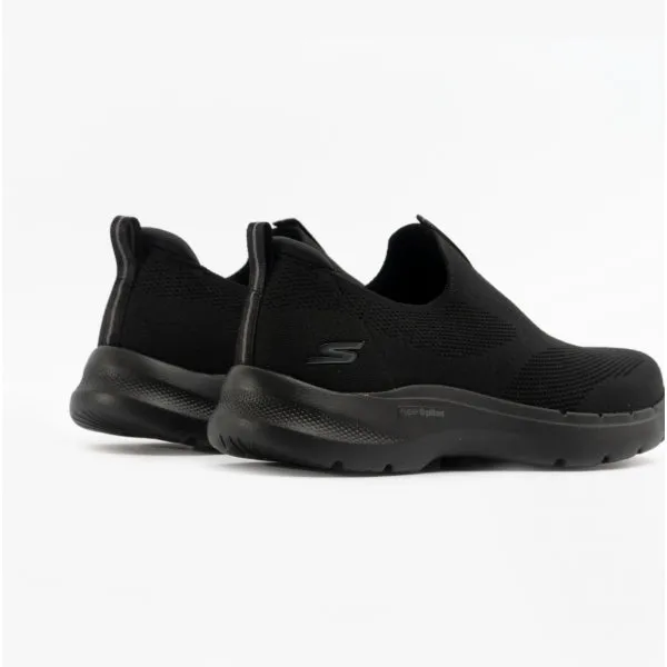 GO WALK 6 Mens Slip-On Trainers Black