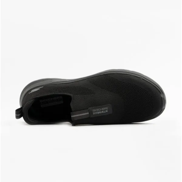 GO WALK 6 Mens Slip-On Trainers Black