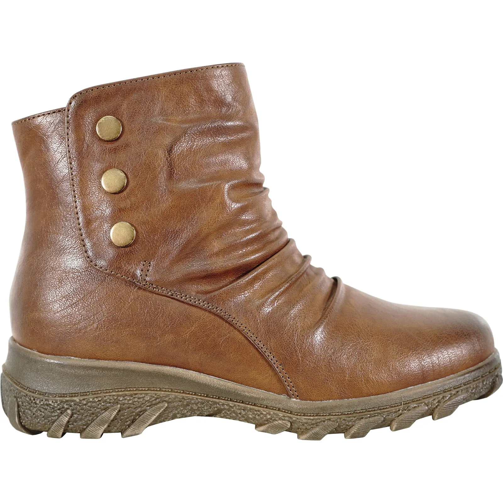 KOZI Waterproof Women Boot LYA-1 Ankle Winter Fur Casual Boot BROWN