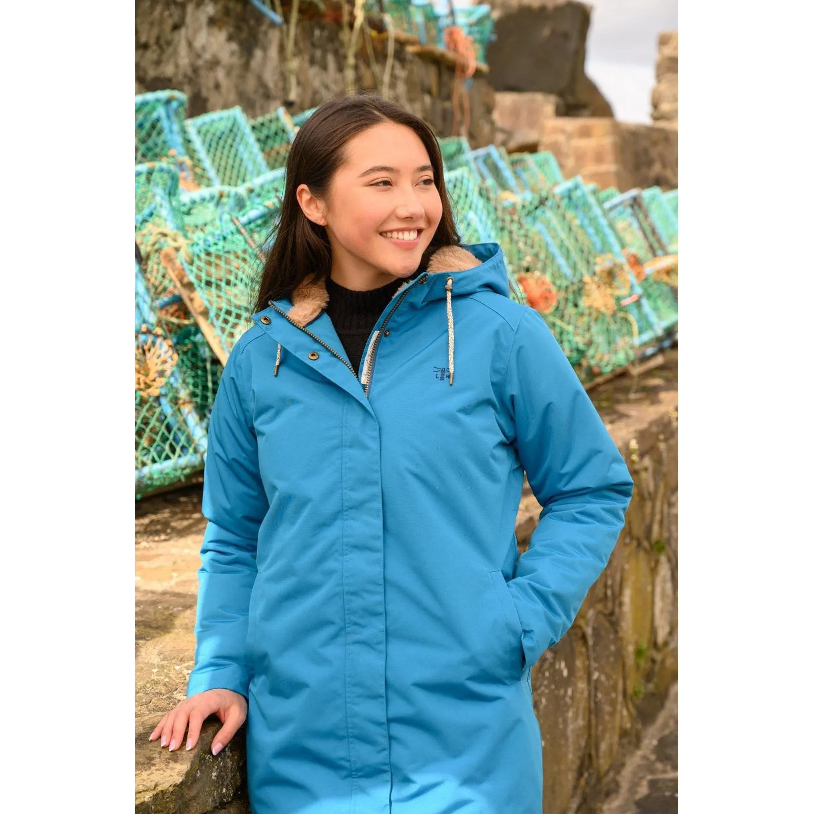 Lighthouse Scarlet Ladies Waterproof Coat Teal