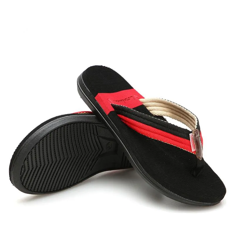 Men's flat flip flops casual daily slide sandals