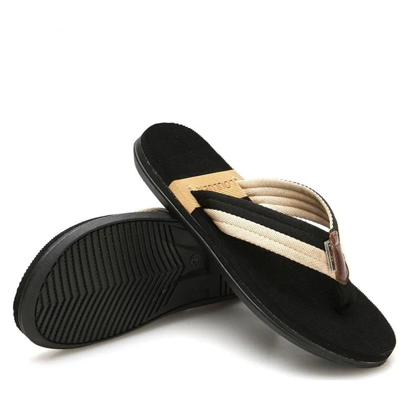 Men's flat flip flops casual daily slide sandals