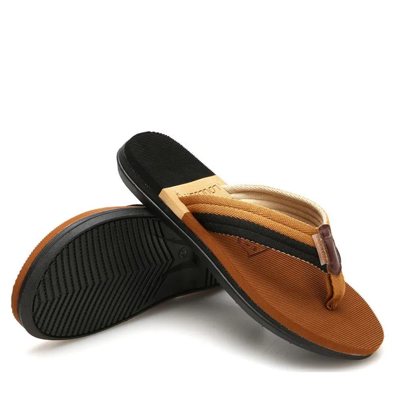Men's flat flip flops casual daily slide sandals