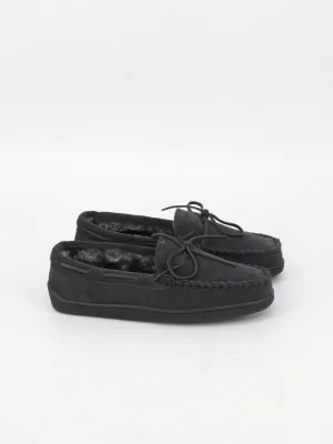 Men's Plain Fleece Mocassins,Grey