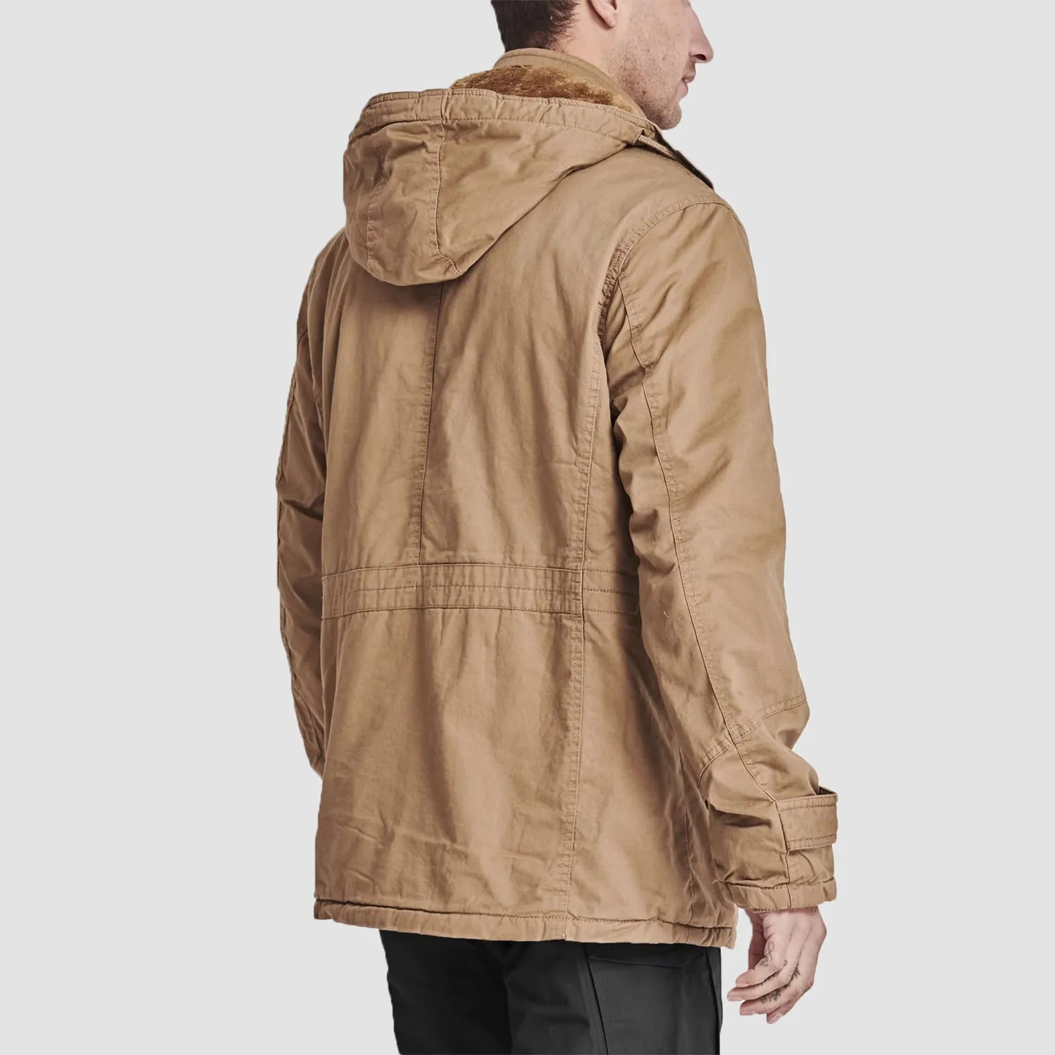 Men's Winter Coat Military Jacket Fleece Lined Parka Cotton Cargo Jacket