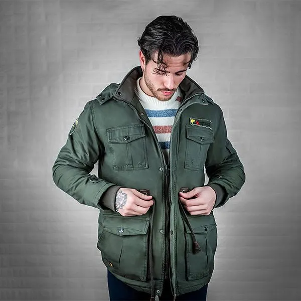Men's Winter Coat Military Jacket Fleece Lined Parka Cotton Cargo Jacket