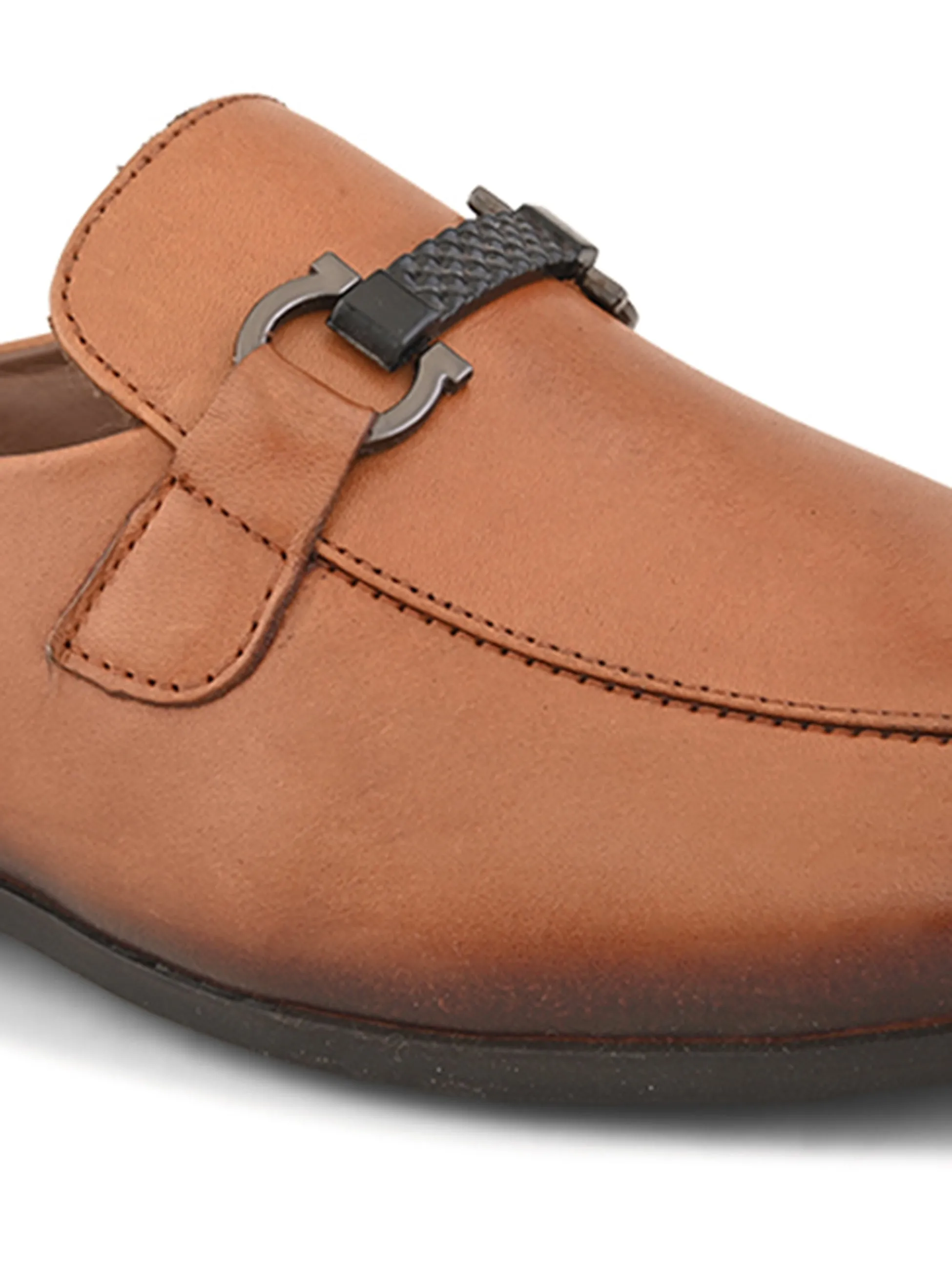 Pelle Albero Male's Tan Leather Casual Mules