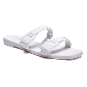 Pool Flat Flipflop Slides in White