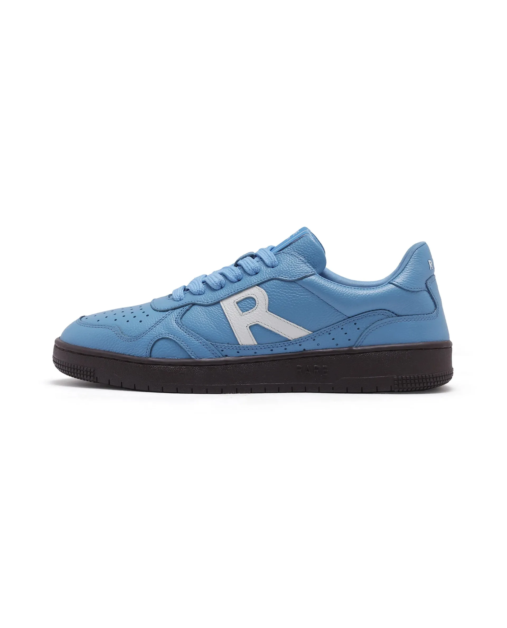 Rare Rabbit Men's Kepler Blue  Genuine Leather Low-top Lace-up Sneaker Shoes