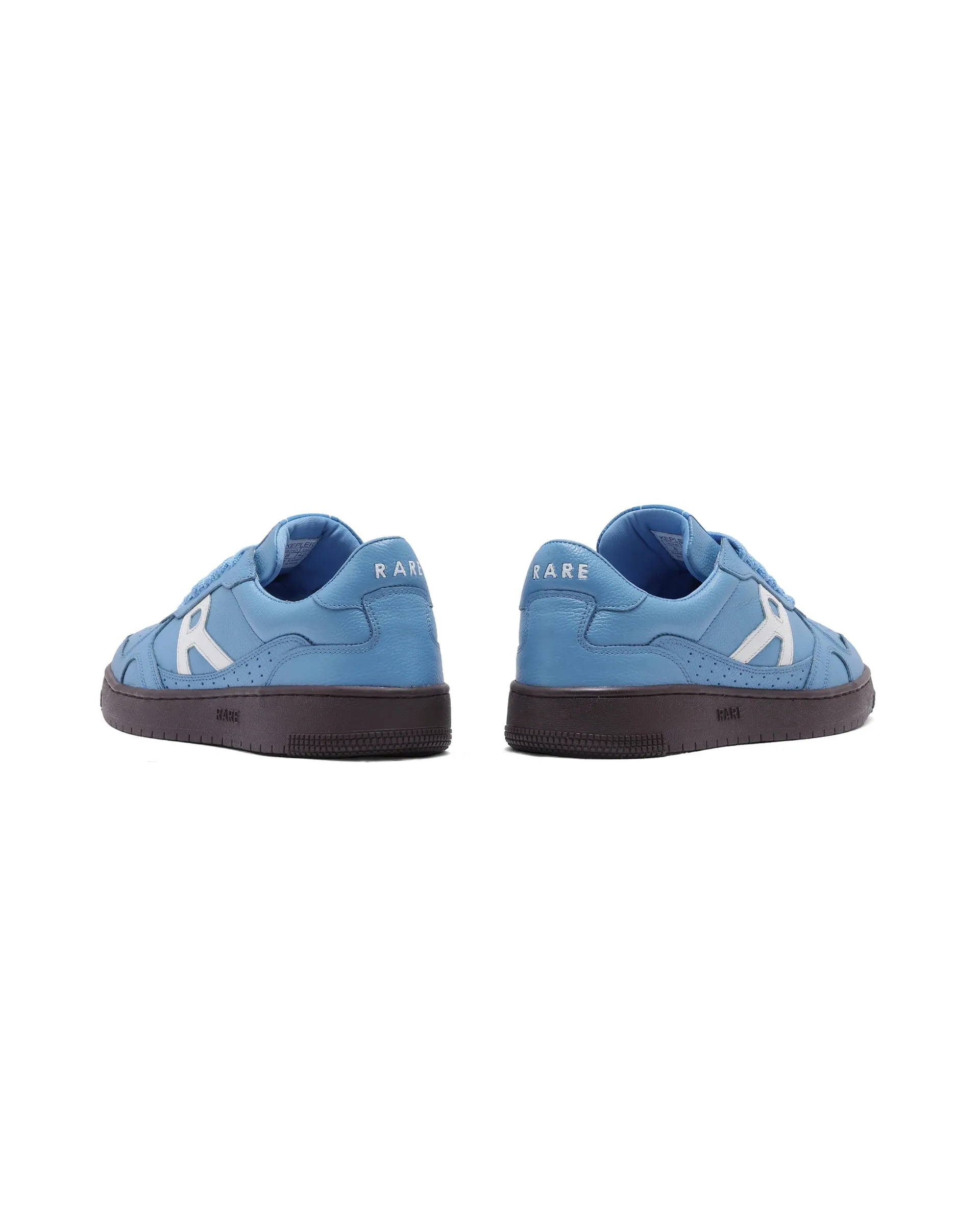 Rare Rabbit Men's Kepler Blue  Genuine Leather Low-top Lace-up Sneaker Shoes