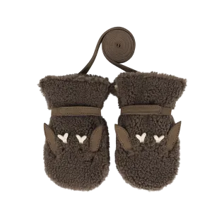Richy Mittens | Stag | Hazelnut Curly Faux Fur