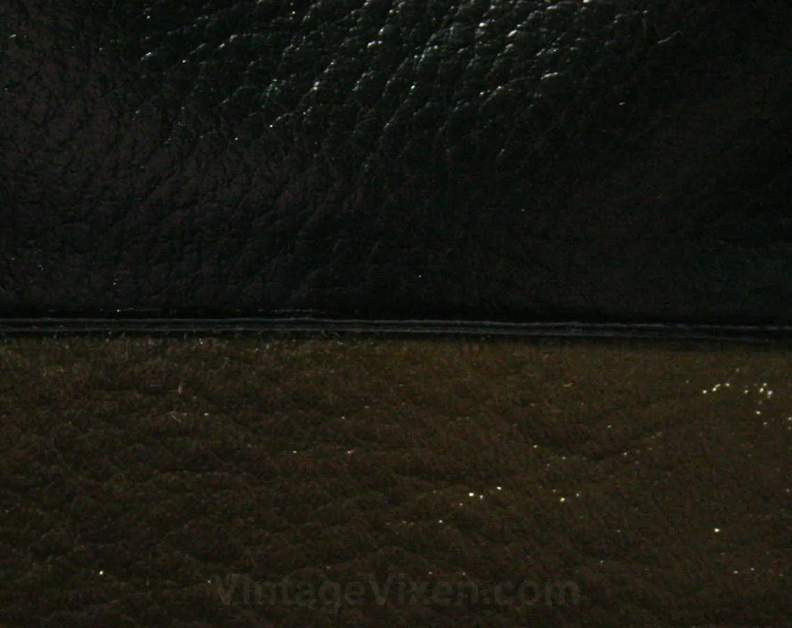 Size 10 Black & Brown 60s Boots - Waterproof Rubber - Sophisticated 1960s Street Style - Color Block - Lined - Unworn - Deadstock - 43293-5