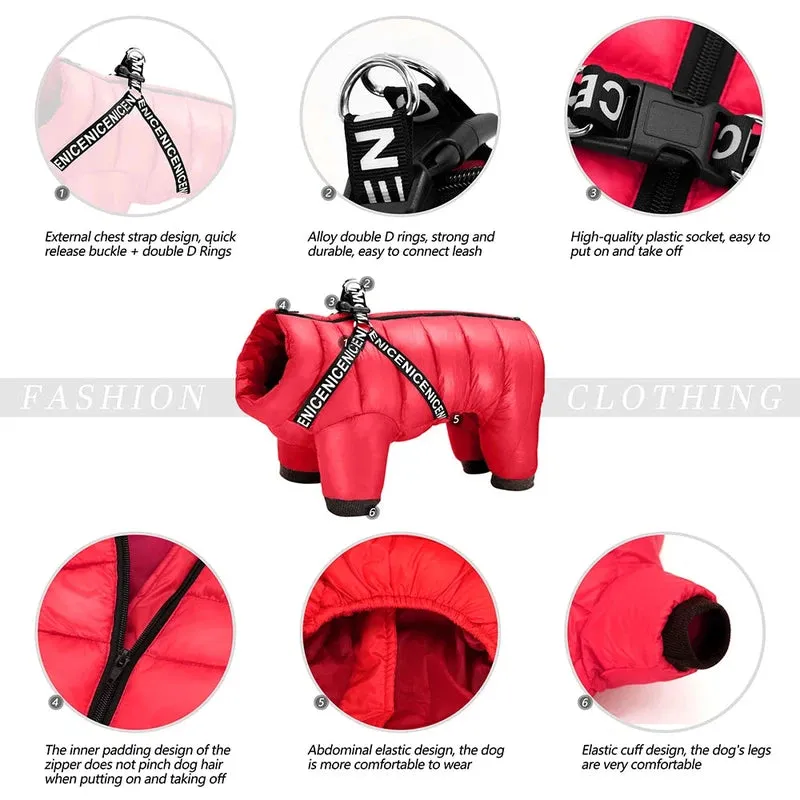 Super Warm Waterproof Dog Jacket for All Breeds