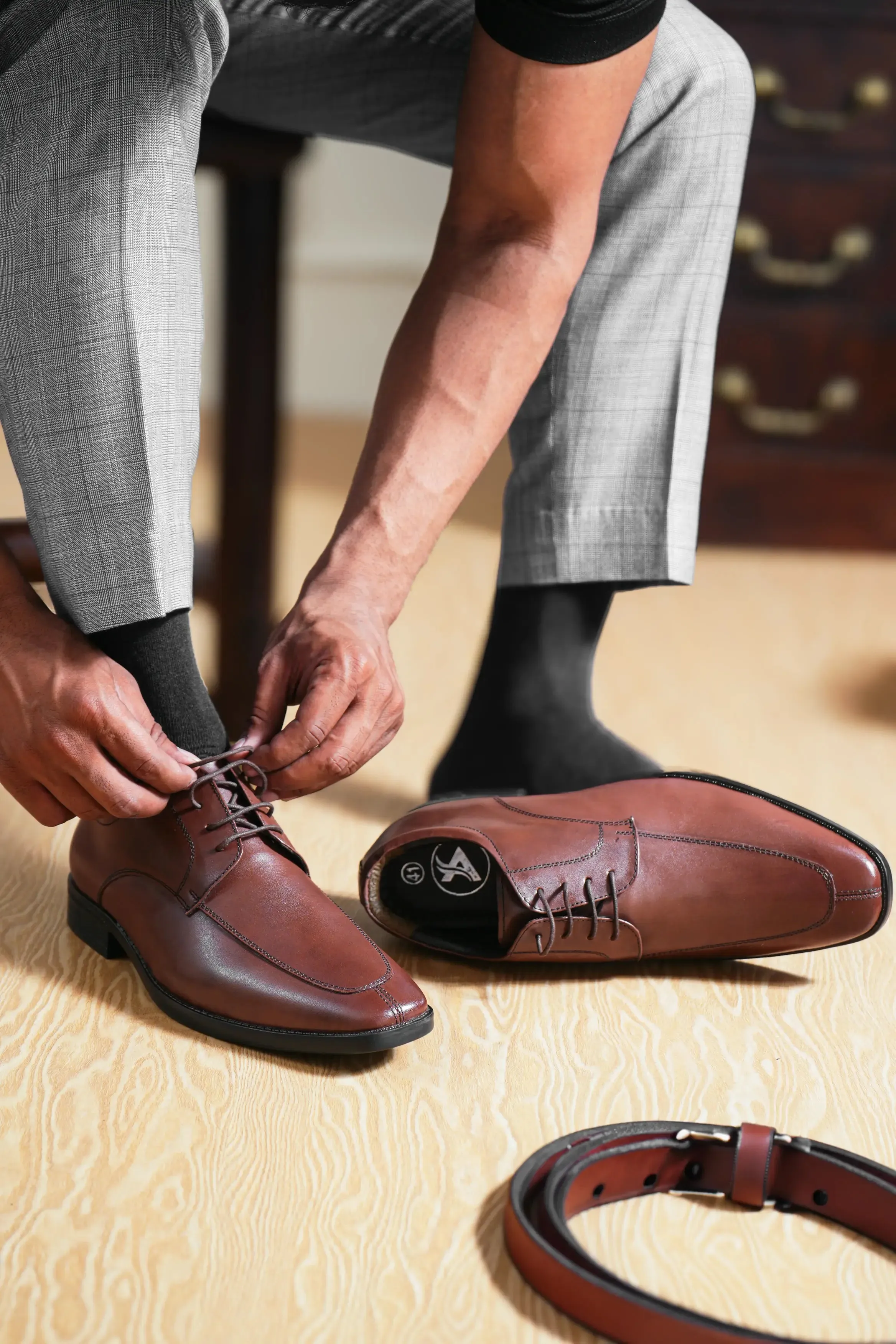 Urbane Full Grain Leather Derby Lace Ups