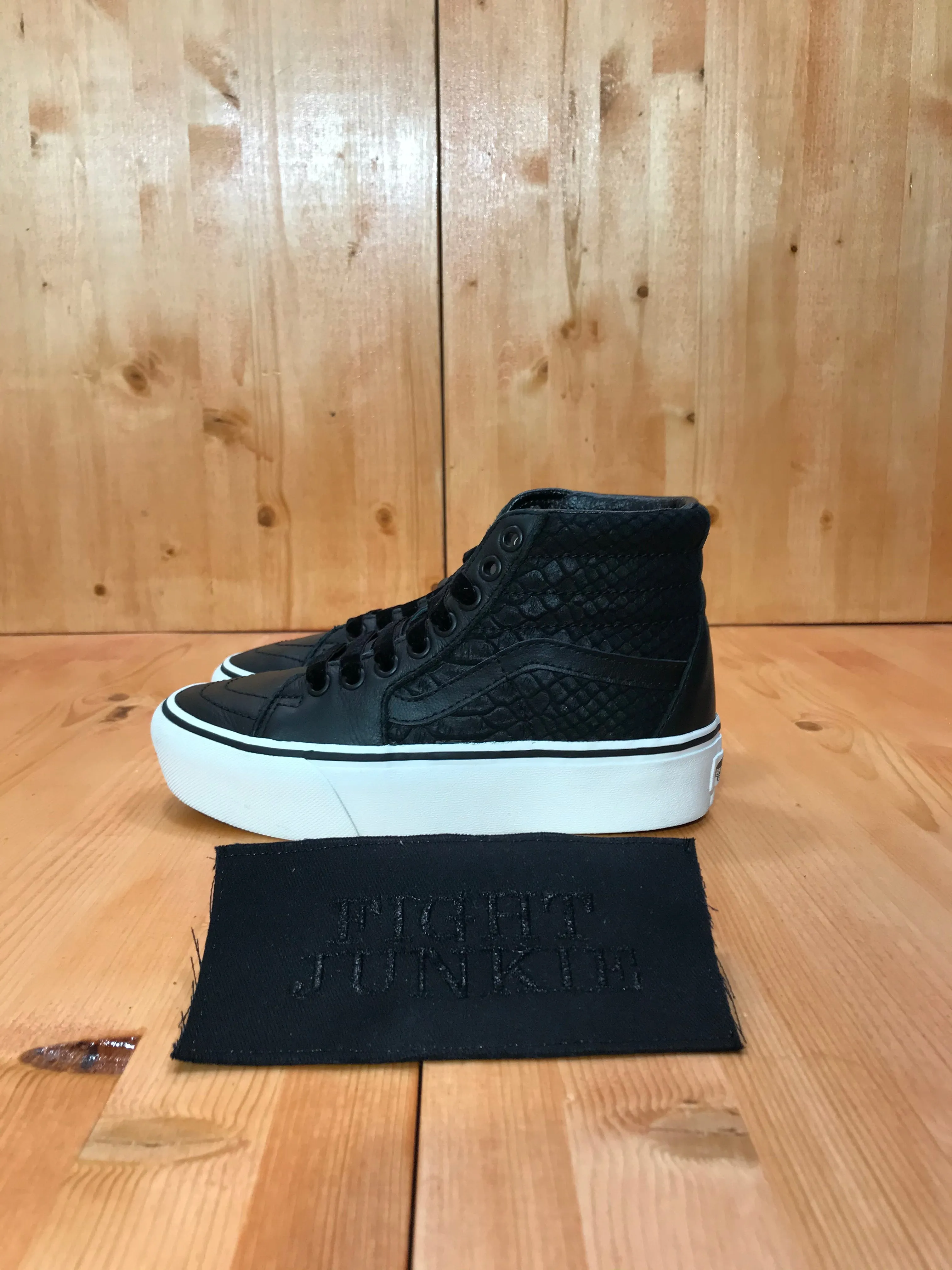 VANS SK8-HI REISSUE DX Women's Size 5 Leather Unisex High Tops Shoes Sneakers Black