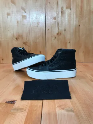 VANS SK8-HI REISSUE DX Women's Size 5 Leather Unisex High Tops Shoes Sneakers Black