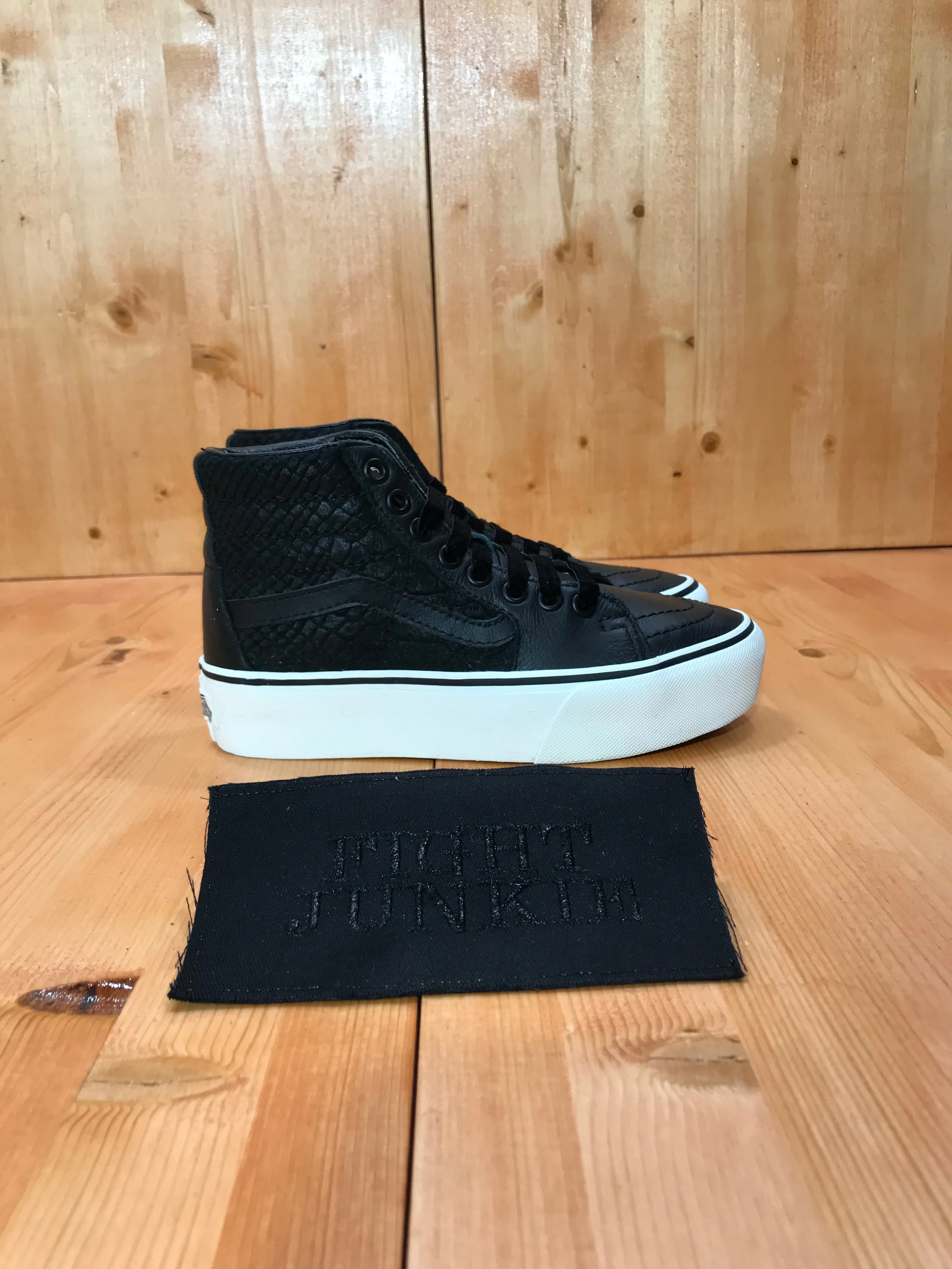 VANS SK8-HI REISSUE DX Women's Size 5 Leather Unisex High Tops Shoes Sneakers Black