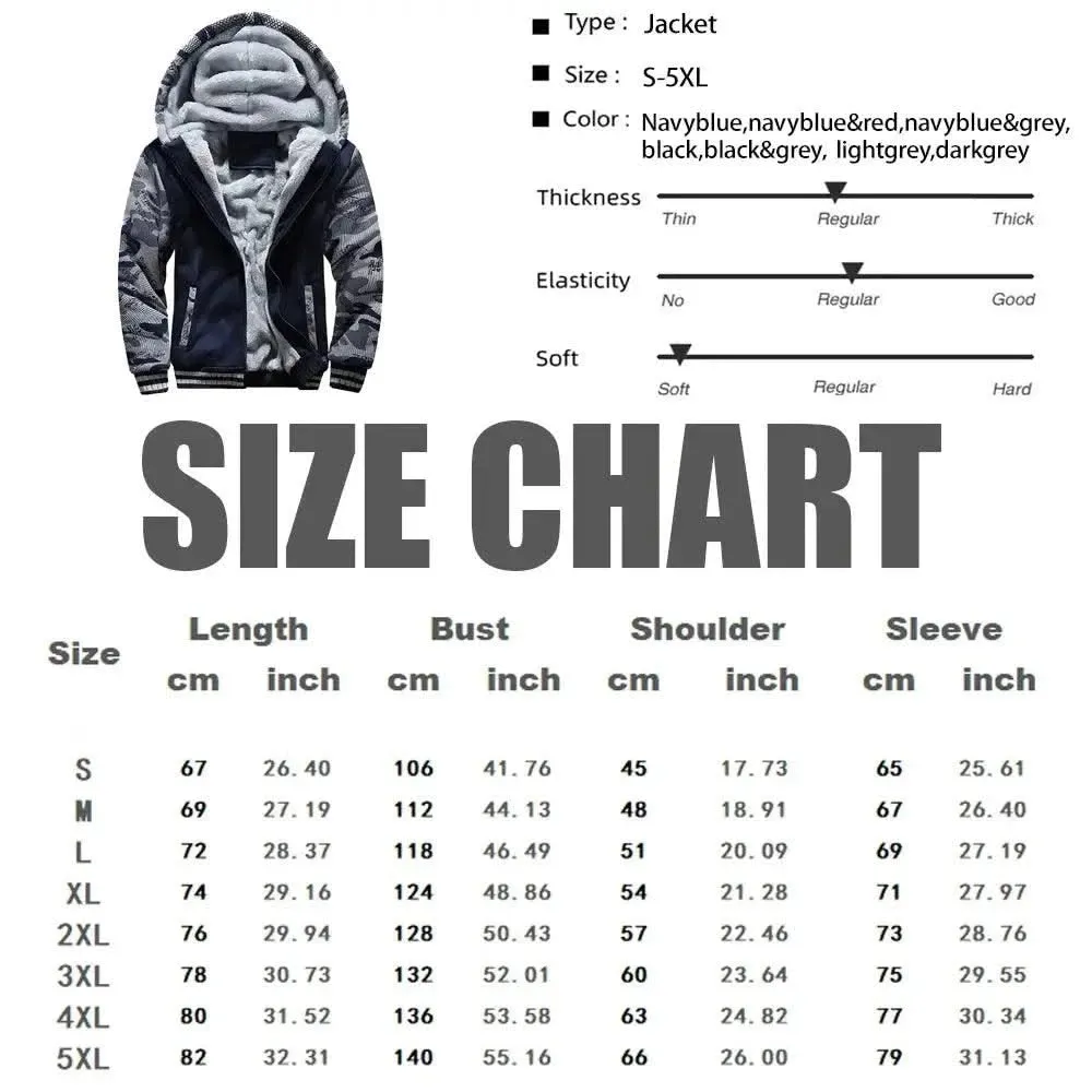 WHWR Luxe Camouflage Fleece-lined Winter Jacket with Hood