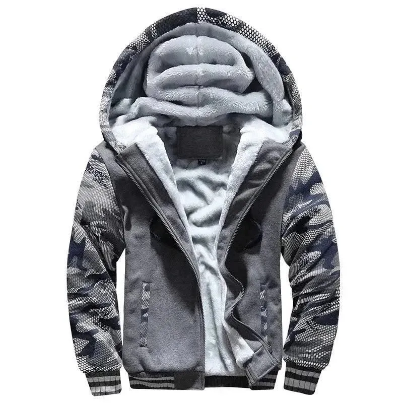 WHWR Luxe Camouflage Fleece-lined Winter Jacket with Hood