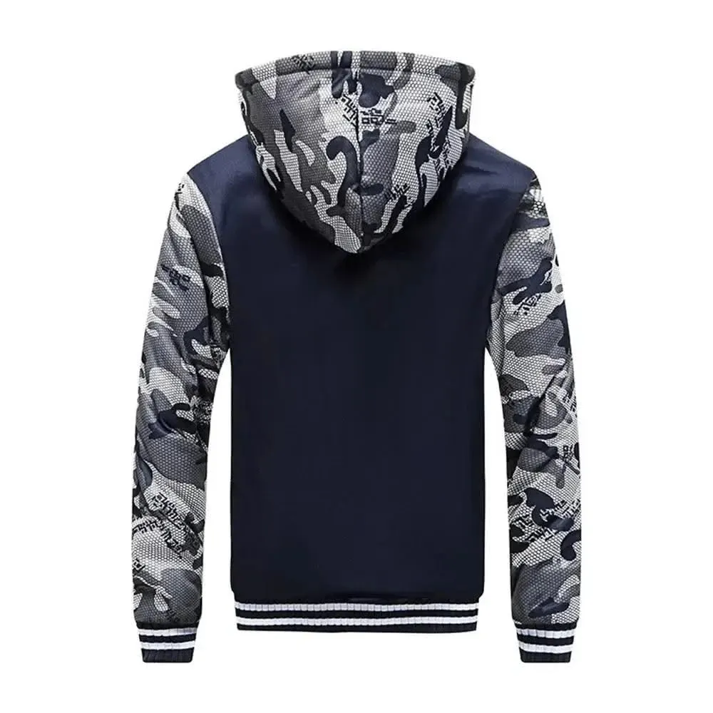 WHWR Luxe Camouflage Fleece-lined Winter Jacket with Hood