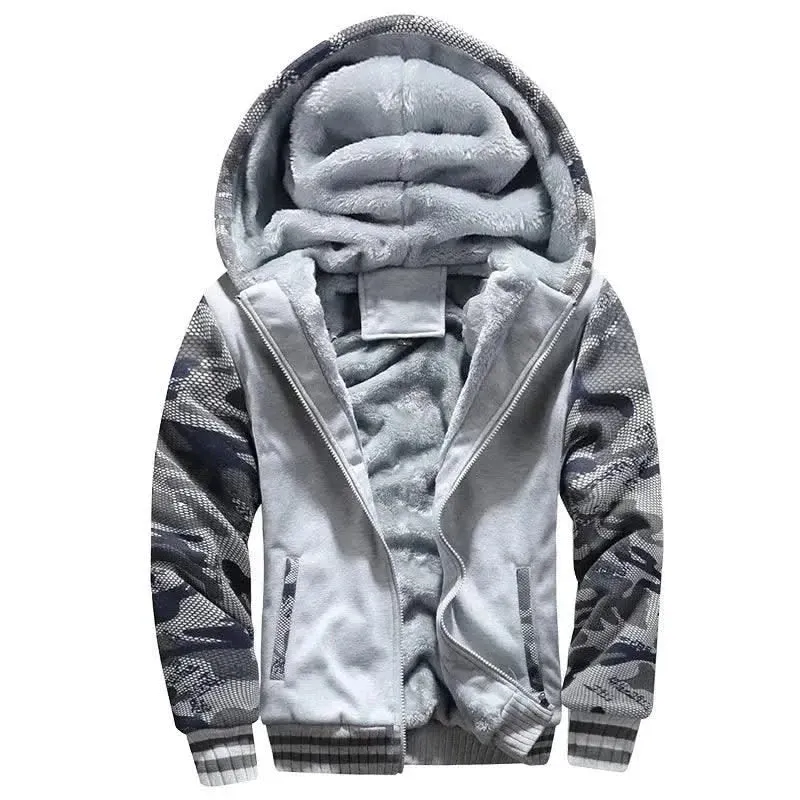 WHWR Luxe Camouflage Fleece-lined Winter Jacket with Hood