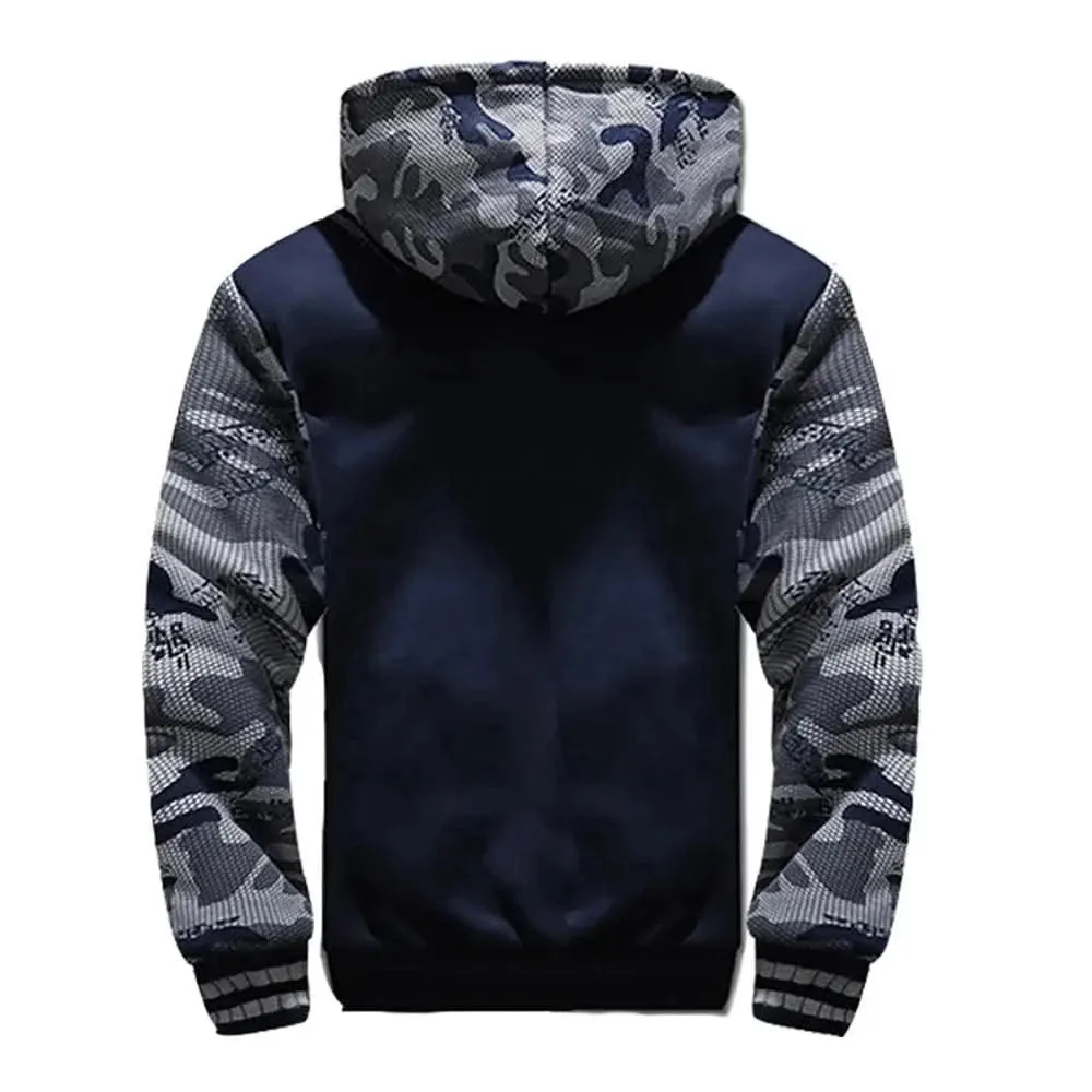 WHWR Luxe Camouflage Fleece-lined Winter Jacket with Hood